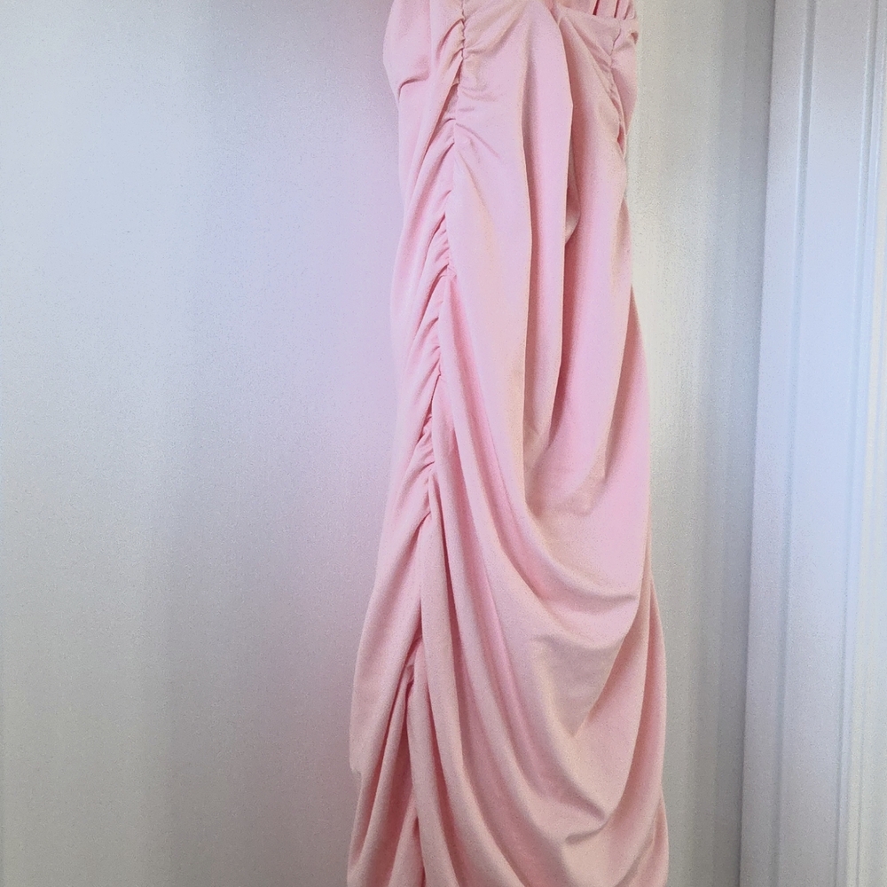 Pink Ruched Dress (XS) - Picture 4 of 6